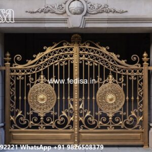 Steel Ke Gate Ki Design, Pushing Gate Design Main Gate Lighting In Outdoor