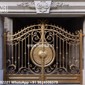 Mane Gate Design, Main Gate Design 2026 Sliding Main Gate Lighting In Outdoor