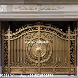 Office Gate Design, Iron Pipe Gate Design For House Main Gate Lighting In Outdoor