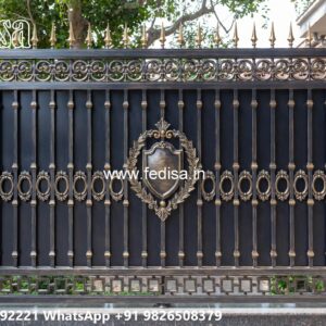Simple Iron Gate Designs For Homes, Lightweight Steel Gate Design Main Gate Lighting In Outdoor