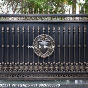 Steel Ke Gate Ki Design, Gate Design Flower Main Gate Lighting In Outdoor