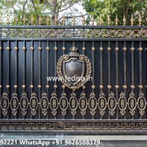 Main Gate Design 2141, No Sag Gate Design Main Gate Lighting In Outdoor