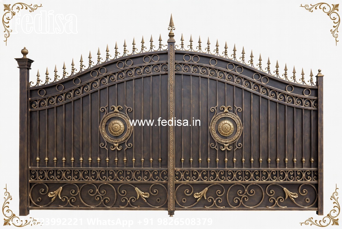 Compound Wall Gate Price, Factory Main Gate Design Catalogue Main Gate Lighting In Outdoor