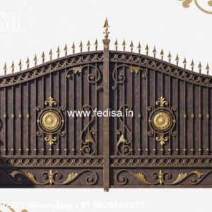 Office Gate Design, Design Of Steel Gate Of House Main Gate Lighting In Outdoor