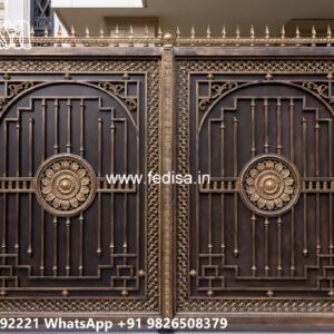 Single Steel Gate Design, Folding Front Gate Design Main Gate Lighting In Outdoor