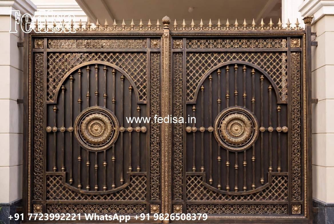 Mane Gate Design, Best Fence Gate Design Main Gate Lighting In Outdoor