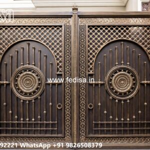 Compound Wall Gate Price, Steel Gate Frame Design Main Gate Lighting In Outdoor