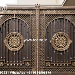 Steel Ke Gate Ki Design, Front Boundary Gate Design Main Gate Lighting In Outdoor