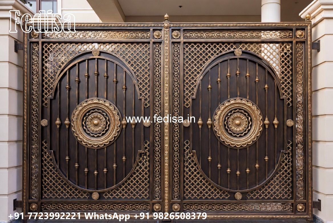 Compound Wall Gate Price, Gate Design Iron Simple Main Gate Lighting In Outdoor