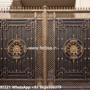 Steel Ke Gate Ki Design, Lohe Ki Chadar Ka Gate Main Gate Lighting In Outdoor