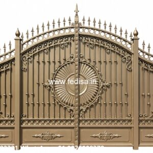 Security Gate Design, Sheet Metal Gate Design Main Gate Lighting In Outdoor