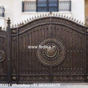 Compound Wall Gate Price, Channel Gate Ka Design Main Gate Lighting In Outdoor