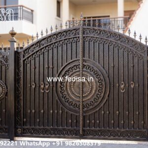 Small Main Gate Design, Gate Laser Cutting Main Gate Lighting In Outdoor