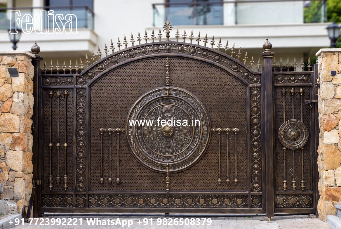 Steel Ke Gate Ki Design, Main Gate Design 6 Feet Main Gate Lighting In Outdoor