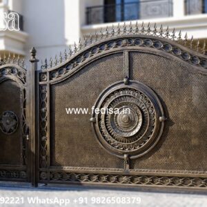 Lightweight Gate Design, Front Door Steel Gate Design Main Gate Lighting In Outdoor