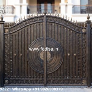 Simple Iron Gate Designs For Homes, Home Mane Gate Main Gate Lighting In Outdoor