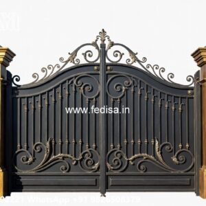 Single Steel Gate Design, Grill Wala Gate Main Gate Lighting In Outdoor