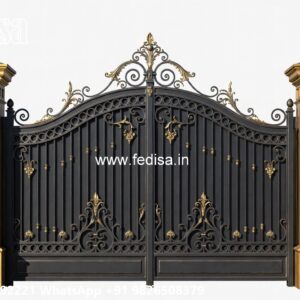 Small Main Gate Design, Main Gate Design With Small Gate Main Gate Lighting In Outdoor