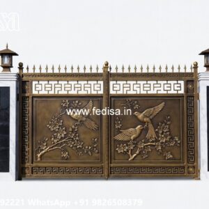 Simple Iron Gate Designs For Homes, Main Gate Single Door Iron Gate Design Main Gate Lighting In Outdoor