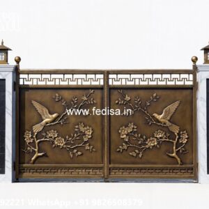 Steel Ke Gate Ki Design, Metal Front Gate Design Main Gate Lighting In Outdoor