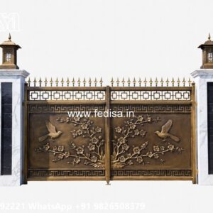 Compound Wall Gate Price, Ornamental Gate Design Main Gate Lighting In Outdoor
