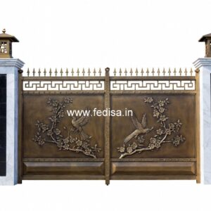 Simple Iron Gate Designs For Homes, Home Front Side Gate Design Main Gate Lighting In Outdoor