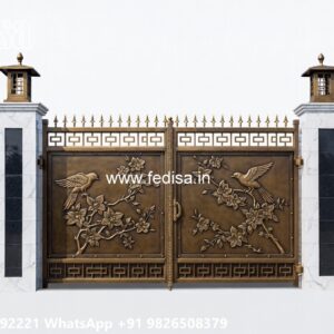 Security Gate Design, Gate Design Box Bar Main Gate Lighting In Outdoor