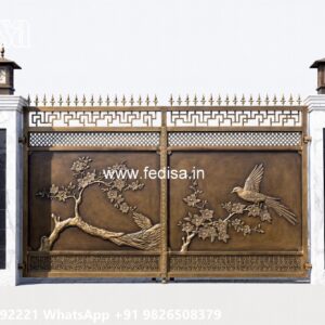 Lightweight Gate Design, Sliding Gate Design Simple Main Gate Lighting In Outdoor