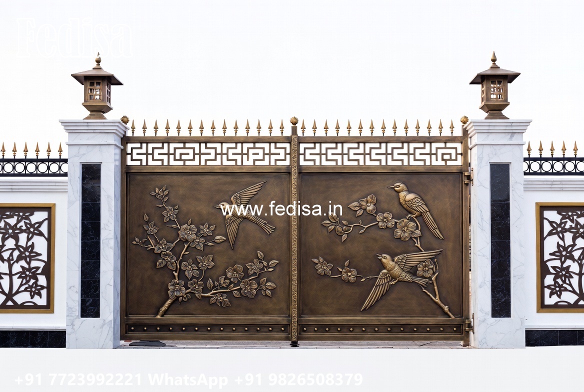 Steel Ke Gate Ki Design, Best Design For Main Gate Main Gate Lighting In Outdoor