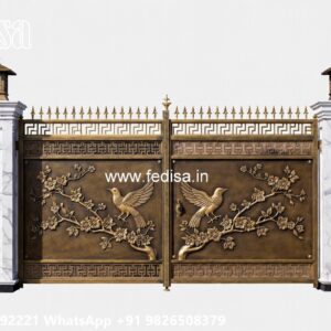 Lightweight Gate Design, Frame Gate Design Main Gate Lighting In Outdoor