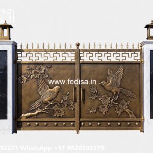 Office Gate Design, Full Main Gate Design Main Gate Lighting In Outdoor