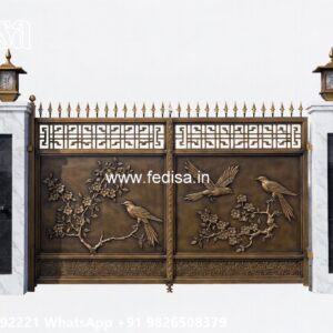 Security Gate Design, Big House Gate Design Main Gate Lighting In Outdoor