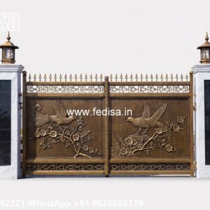 Security Gate Design, Pipe Gate Ke Design Main Gate Lighting In Outdoor