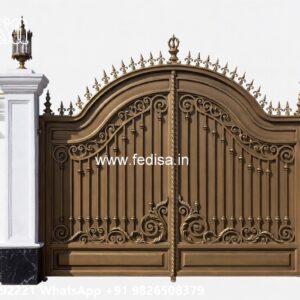Modern Fence Gate, Pipe Gate Design Main Gate Lighting In Outdoor