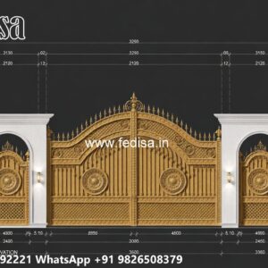 Gate Design 2025, Folding Gate Design Main Gate Lighting In Outdoor
