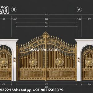 Steel Gate New Design, Modern Steel Gate Design Main Gate Lighting In Outdoor