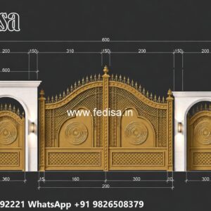 Beautiful Gate Designs, Rolling Gate Design Main Gate Lighting In Outdoor