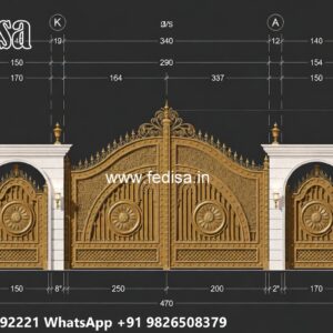 Side Gate Designs, Sliding Gate Design For Home Main Gate Lighting In Outdoor