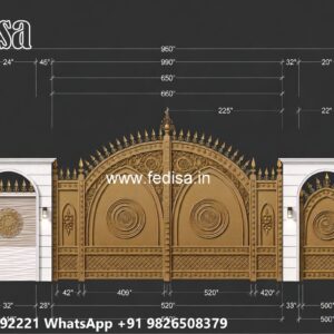 Front Door Gate Design, Channel Gate Design Main Gate Lighting In Outdoor