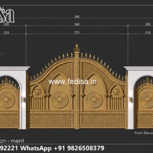 Latest Steel Gate Design, Fancy Gate Design Main Gate Lighting In Outdoor
