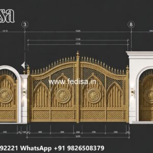 Steel Gate New Design, New Gate Design 2026 Main Gate Lighting In Outdoor