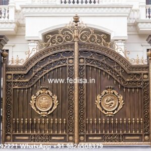 Beautiful Gate Designs, Wrought Iron Gate Designs Main Gate Lighting In Outdoor
