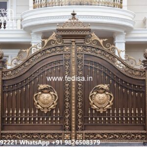 Front Door Gate Design, Main Gate Design 2026 Iron Main Gate Lighting In Outdoor