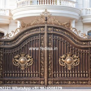 Modern Fence Gate, Boundary Wall Grill Design Main Gate Lighting In Outdoor