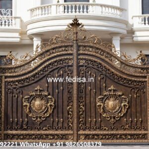 Steel Gate New Design, Laser Cutting Gate Main Gate Lighting In Outdoor