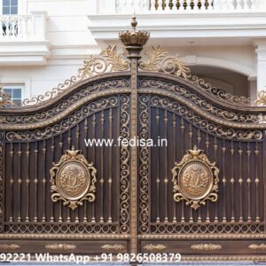 Loha Ka Gate Ka Design, Iron Fence Designs Main Gate Lighting In Outdoor