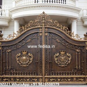 Hpl Gate Design, Gate Design In Iron Main Gate Lighting In Outdoor