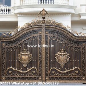 Loha Ka Gate Ka Design, Fancy Gates Main Gate Lighting In Outdoor