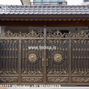 Hpl Gate Design, Board Gate Design Main Gate Lighting In Outdoor