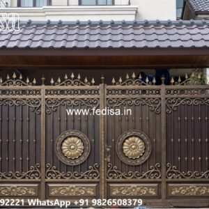 Steel Gate New Design, Simple Gate Design 2026 Main Gate Lighting In Outdoor